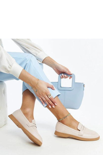   Jasnobeżowe klasyczne mokasyny Nawrah - Solea 