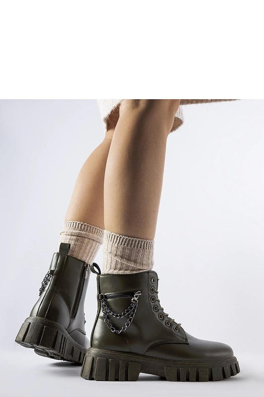   Ciemnozielone botki z kieszonką Spadafore - Solea 