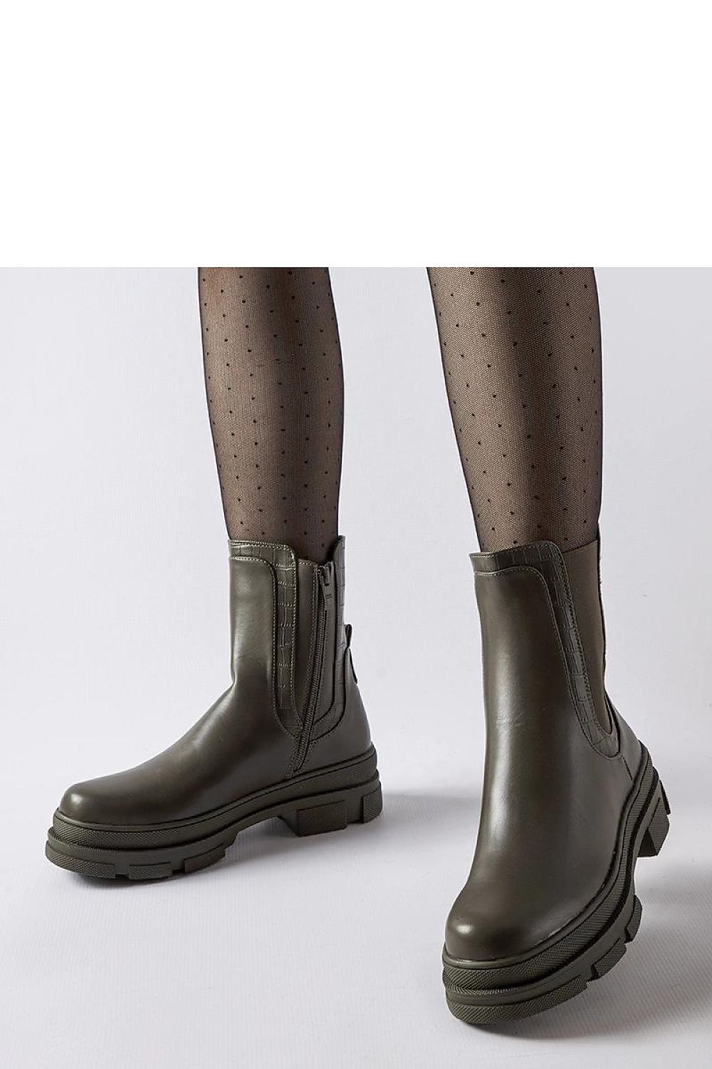   Zielone trapery na masywnej podeszwie Torina - Solea 