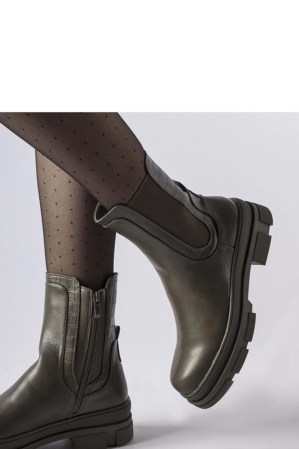   Zielone trapery na masywnej podeszwie Torina - Solea 