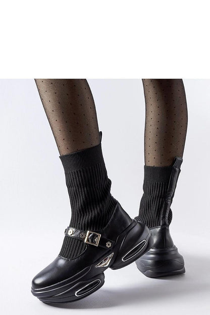   Czarne botki ze skarpetkową cholewką Ivana - Solea 