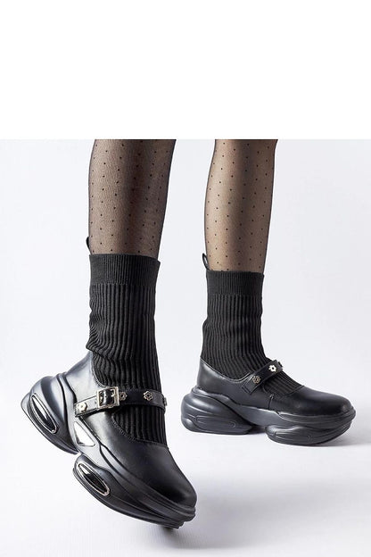   Czarne botki ze skarpetkową cholewką Ivana - Solea 