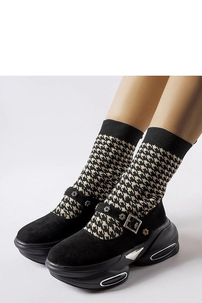   Czarne botki w pepitkę Ivana - Solea 