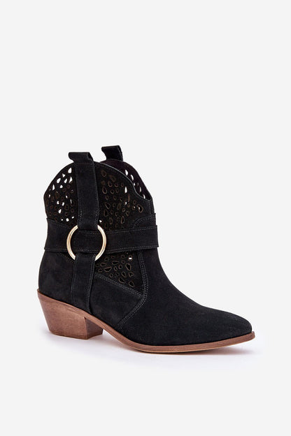   Botki Model Zazoo 2994/028 Black - Step in style 