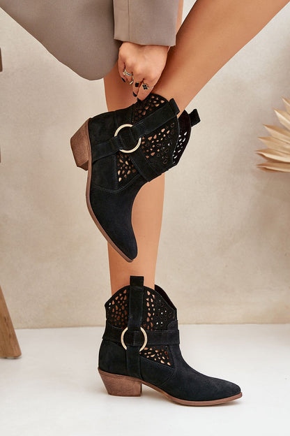   Botki Model Zazoo 2994/028 Black - Step in style 