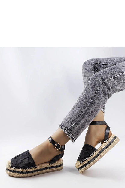   Czarne espadryle na platformie Lafreni?re - Solea 