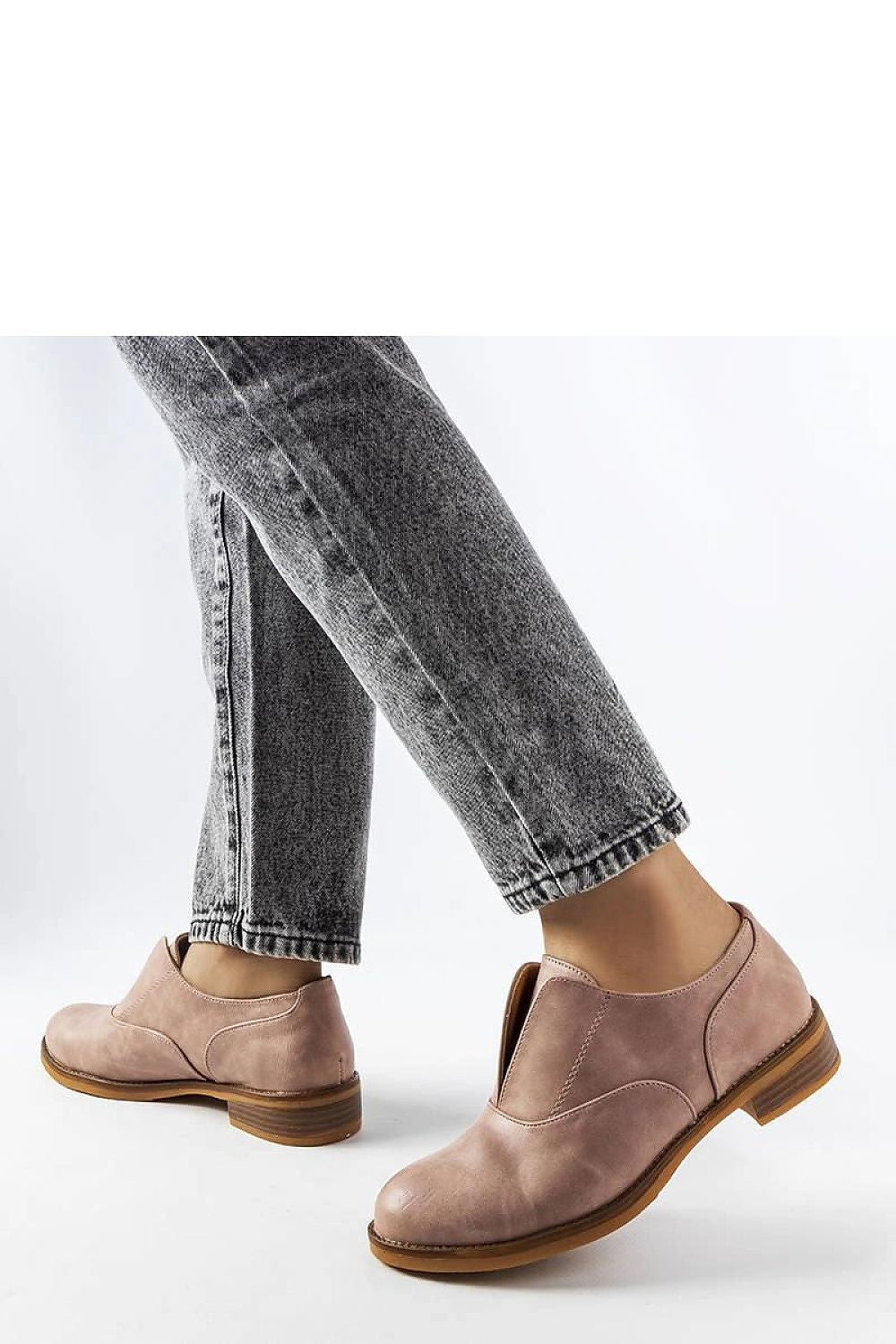   Różowe półbuty z ekoskóry Burdett - Solea 