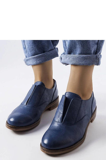   Granatowe półbuty z ekoskóry Burdett - Solea 