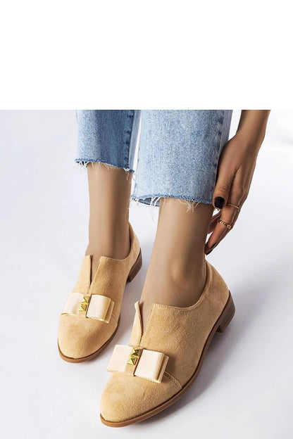   Beżowe półbuty z kokardką Poplar - Solea 