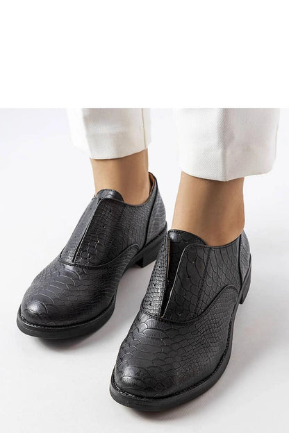   Czarne półbuty wsuwane eko-skóra Morel - Solea 