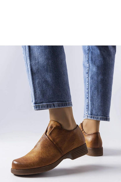   Brązowe wsuwane ażurowe półbuty Seymour - Solea 