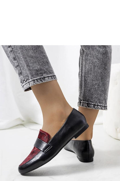   Czarno bordowe półbuty damskie Kolk - Solea 