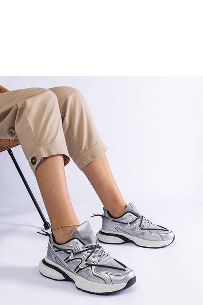   Srebrne damskie sneakersy na masywnej podeszwie Colunga - Solea 