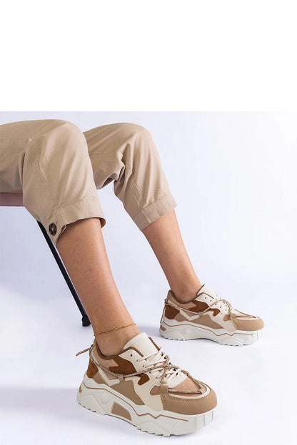   Brązowe sneakersy zdobione cyrkoniowym sznurkiem Valdeza - Solea 