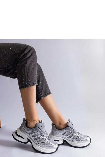   Srebrne damskie sneakersy sportowe Garza - Solea 