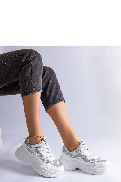   Białe sneakersy z brokatowymi wstawkami Rigel - Solea 
