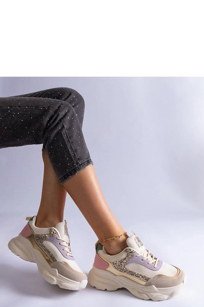   Wielokolorowe sneakersy z brokatowymi wstawkami Clorinda - Solea 