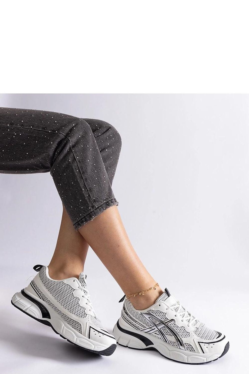   Czarne sportowe sneakersy damskie Ondina - Solea 