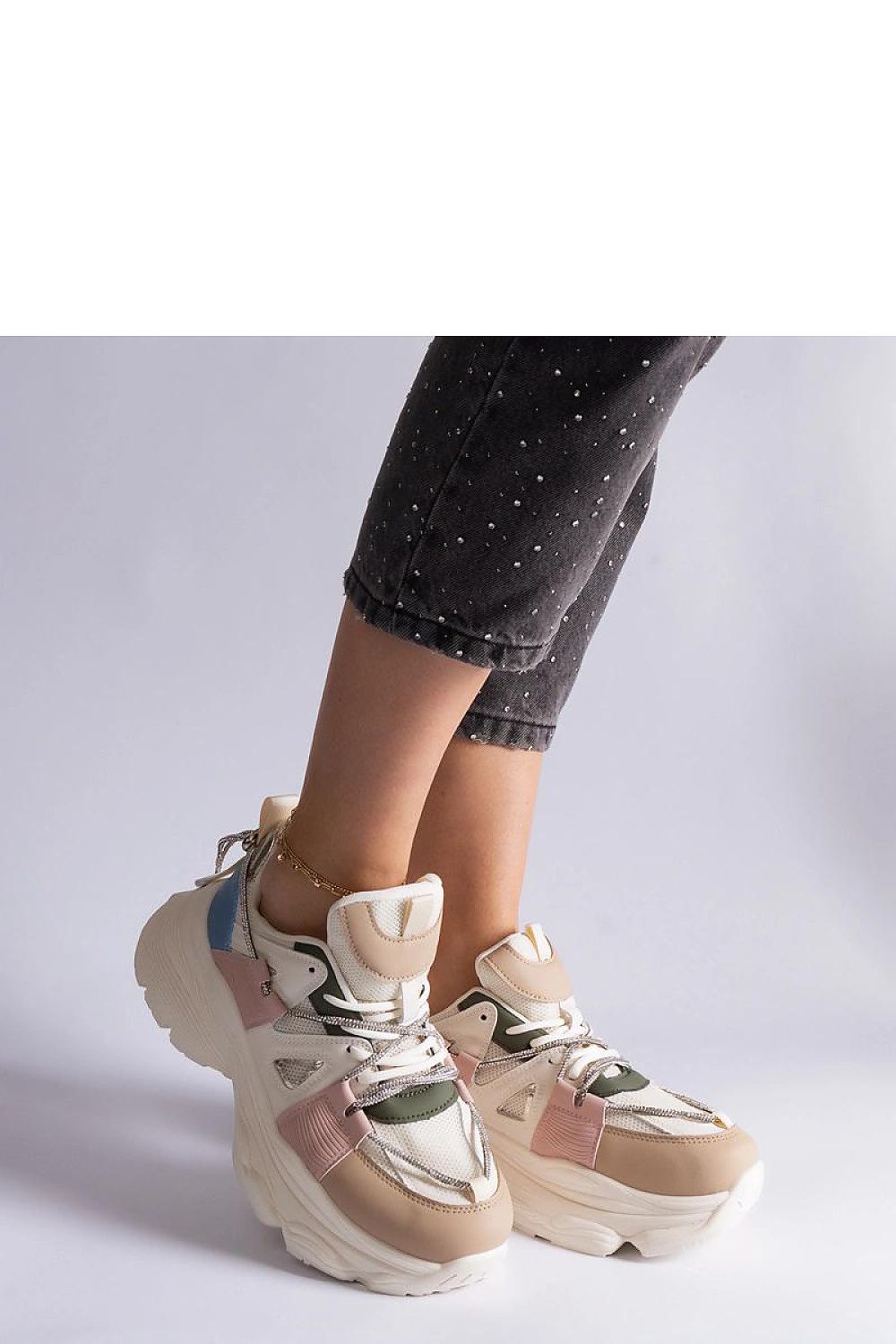   Wielokolorowe sneakersy sportowe damskie Ivett - Solea 