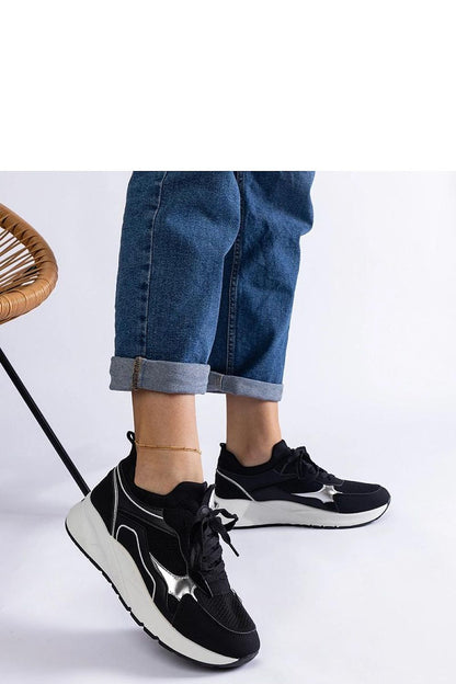   Czarne sneakersy sportowe damskie Elsira - Solea 