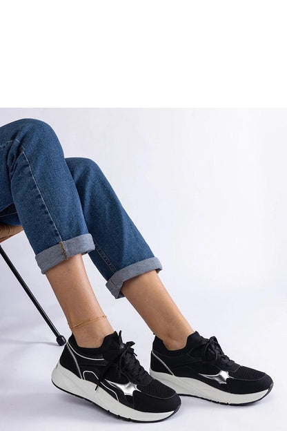   Czarne sneakersy sportowe damskie Elsira - Solea 