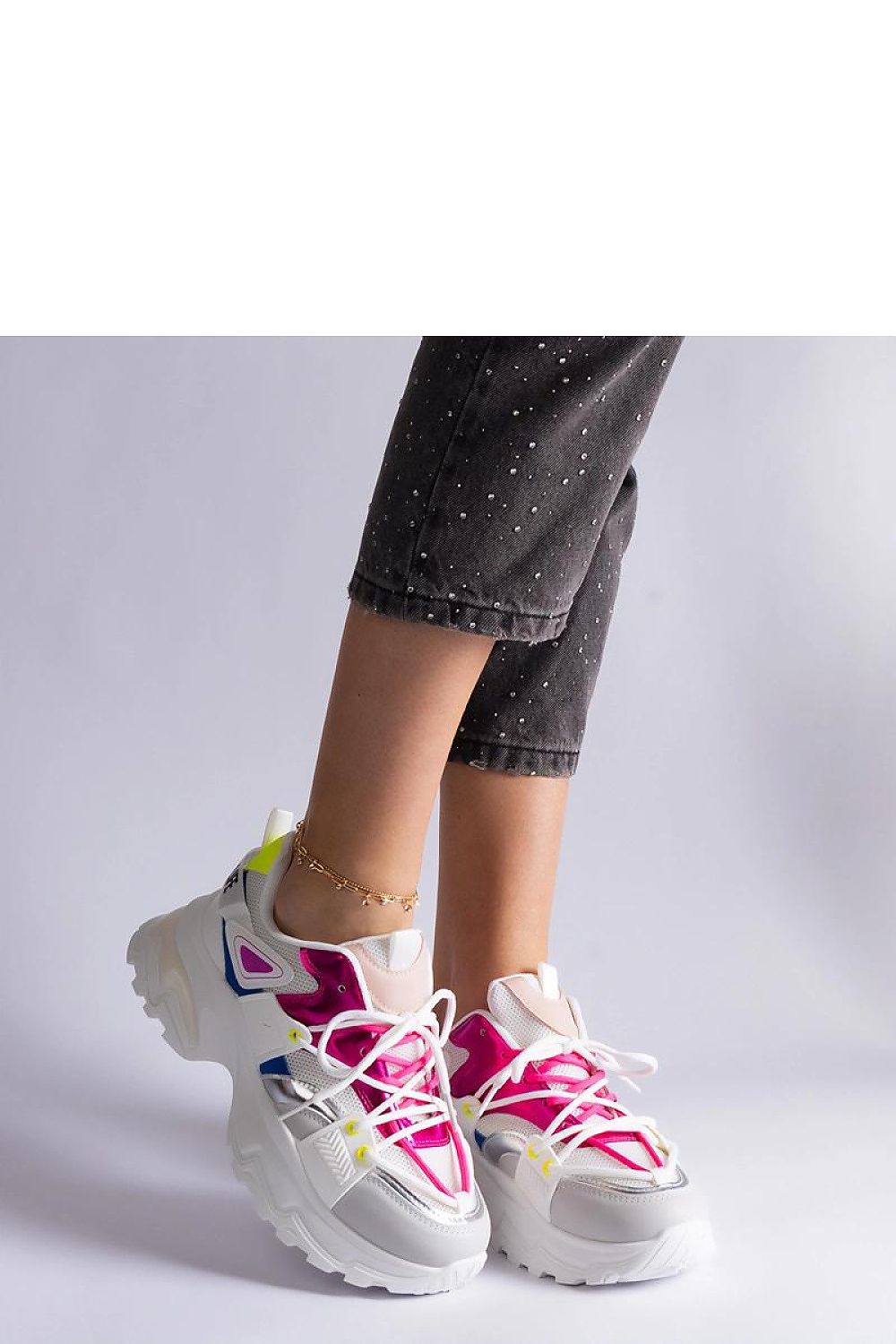   Biało-rózowe sneakersy sportowe Sulamita - Solea 