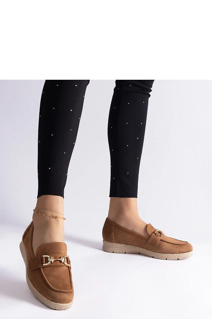   Karmelowe mokasyny damskie z eko zamszu Sandoval - Solea 