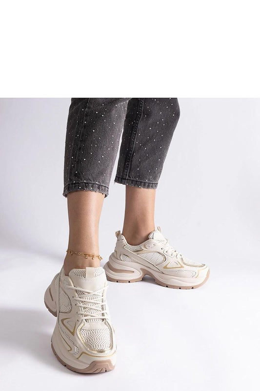   Beżowe sneakersy na masywnej podeszwie Adoma - Solea 