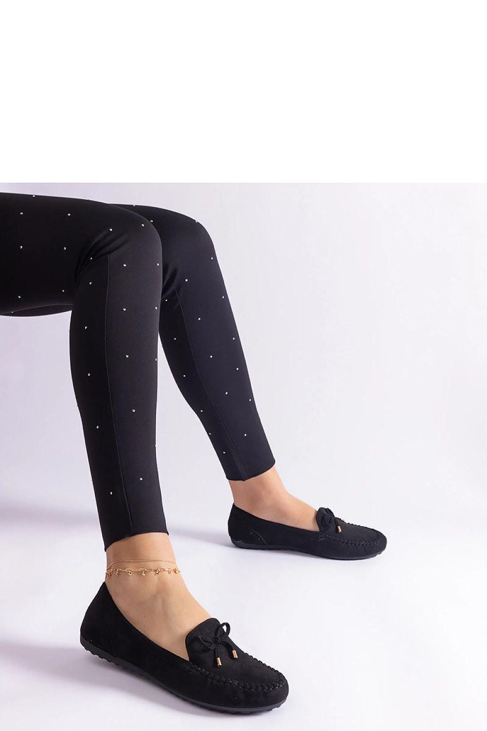   Czarne mokasyny z kokardką Treja - Solea 