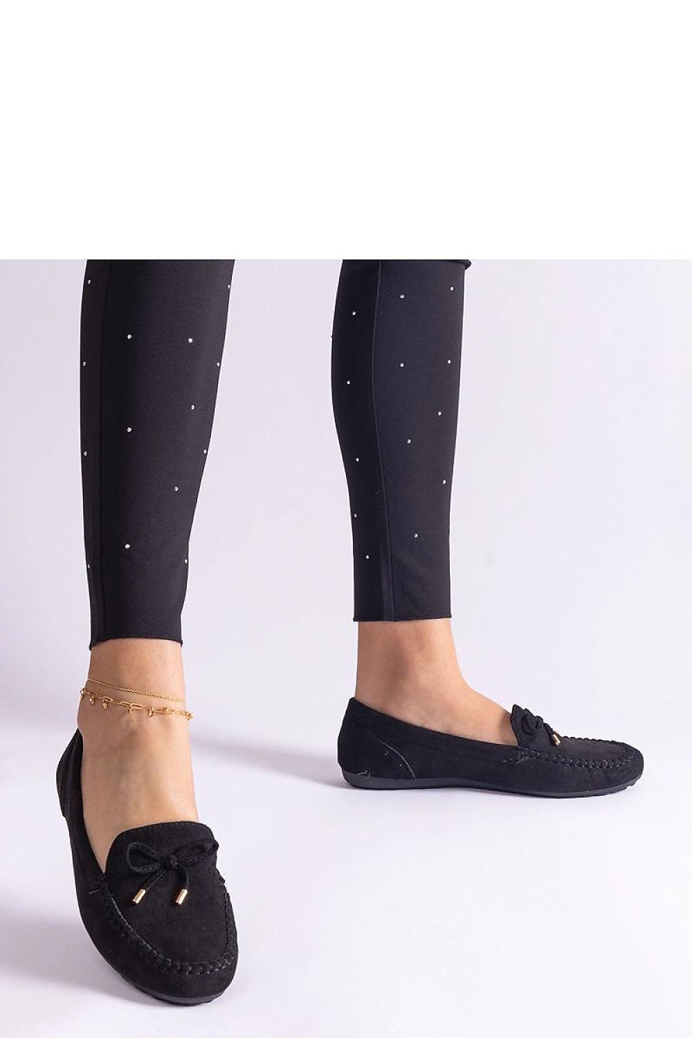   Czarne mokasyny z kokardką Treja - Solea 
