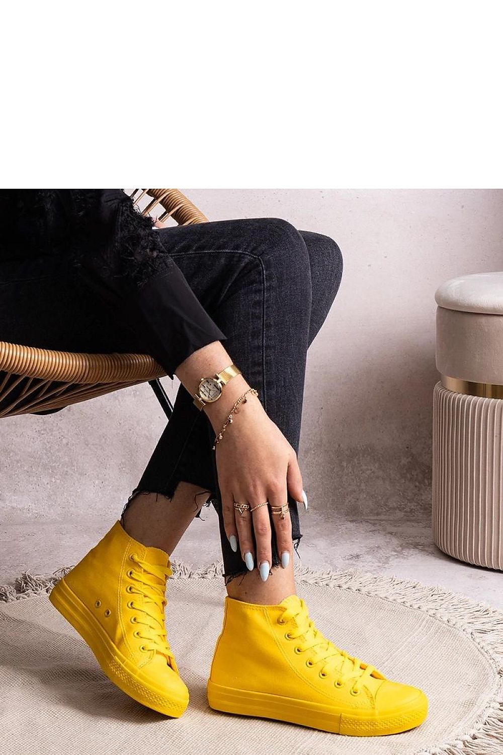   Żółte wysokie trampki Rafife - Solea 