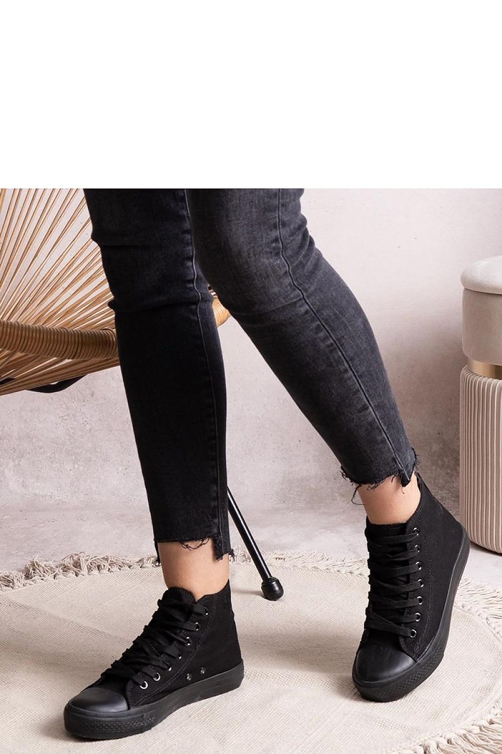   Czarne wysokie trampki Rafife - Solea 