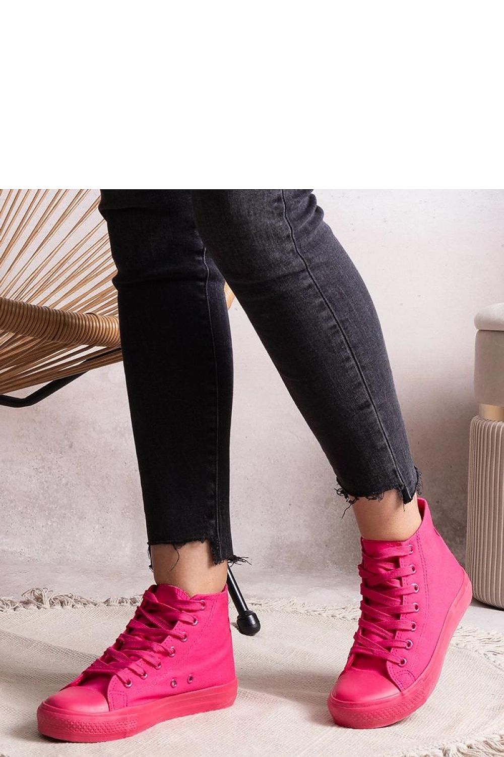   Ciemnoróżowe wysokie trampki Rafife - Solea 