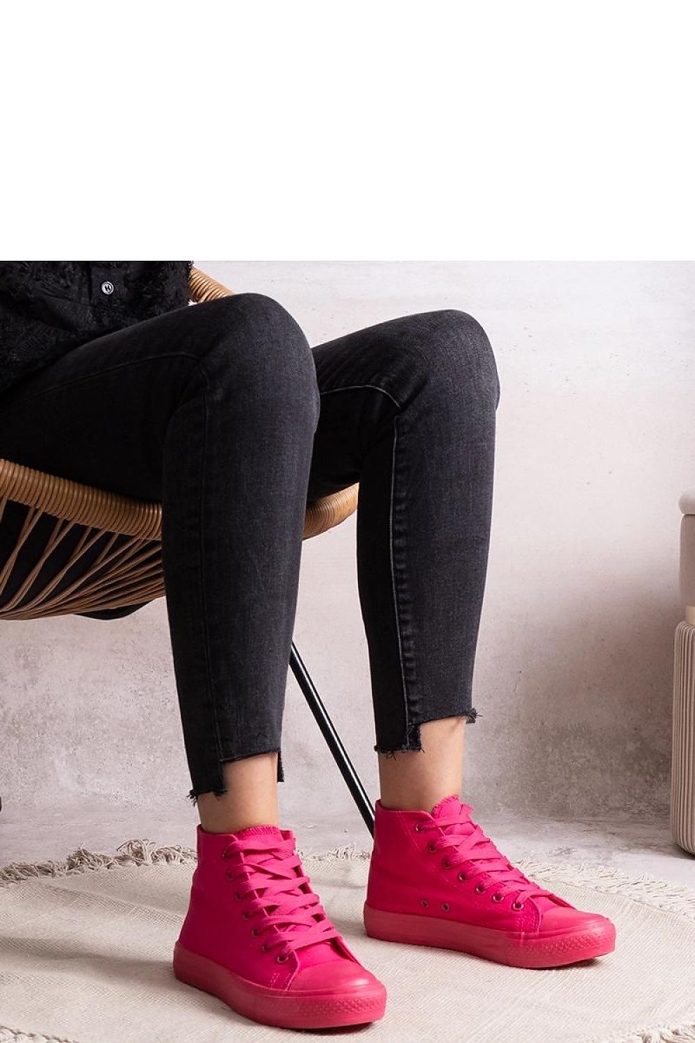   Ciemnoróżowe wysokie trampki Rafife - Solea 