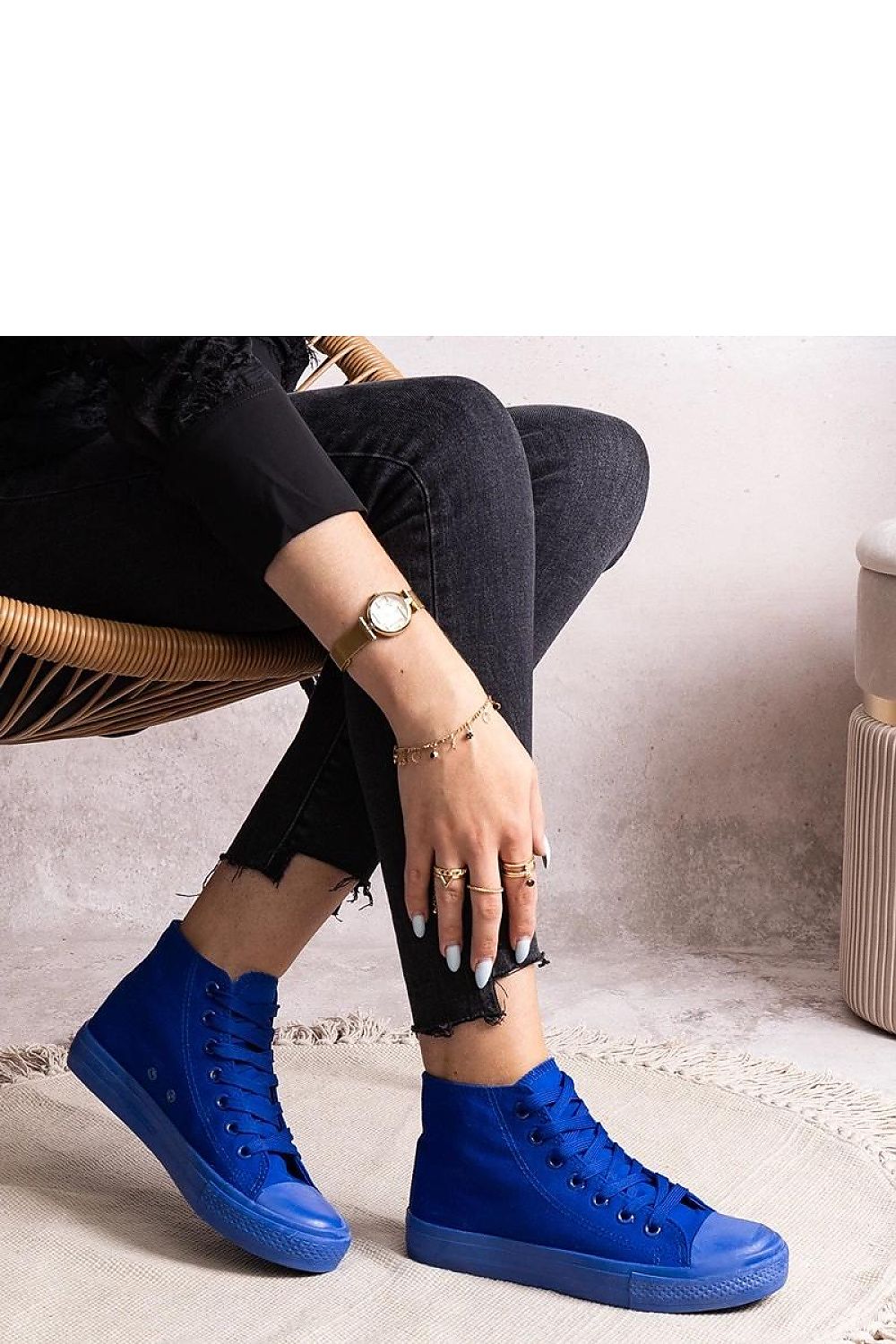   Niebieskie wysokie trampki Rafife - Solea 