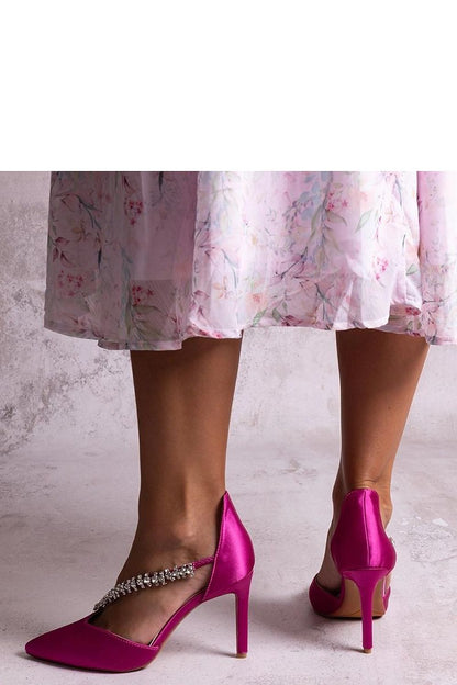   Czółenka na szpilce z ozdobnym paskiem w cekiny Sayida - Solea 