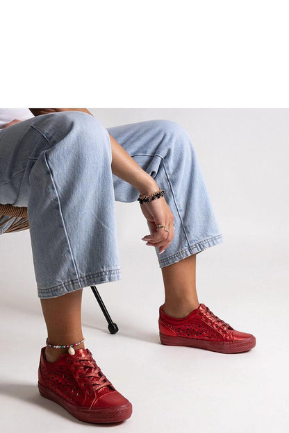   Czerwone ażurowe trampki Safune - Solea 