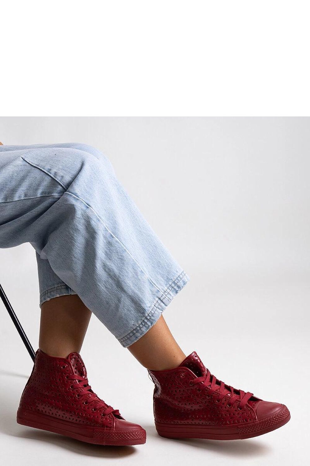   Czerwone wysokie trampki ażurowe Madala - Solea 