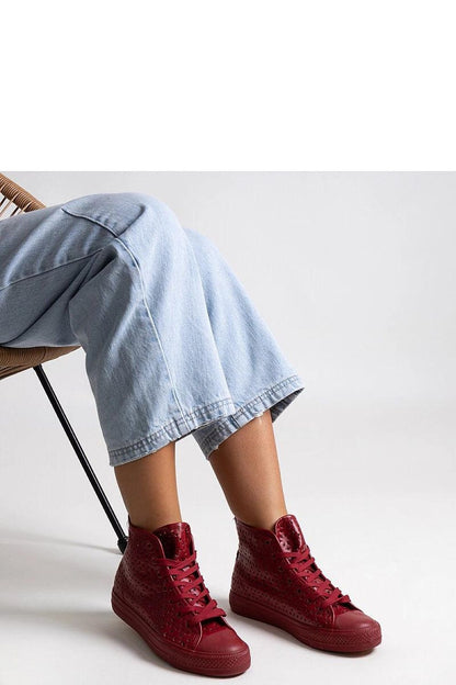   Czerwone wysokie trampki ażurowe Madala - Solea 