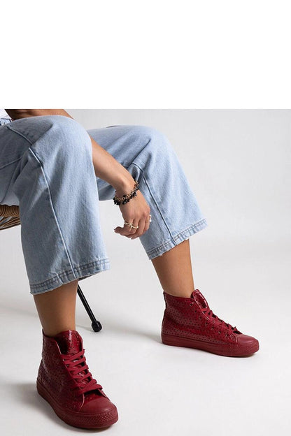   Czerwone wysokie trampki ażurowe Madala - Solea 