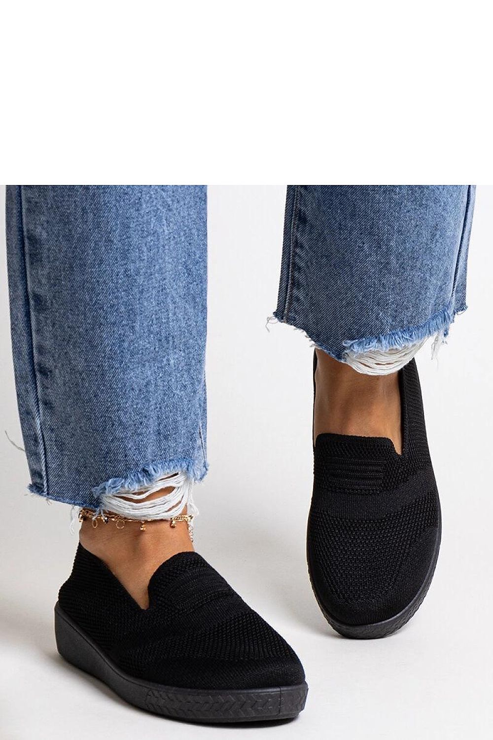   Czarne wsuwane tenisówki Mikaila - Solea 