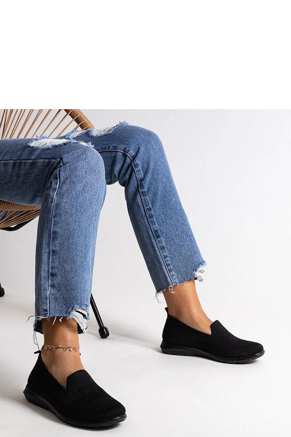   Czarne tenisówki na piankowej podeszwie Rahima - Solea 