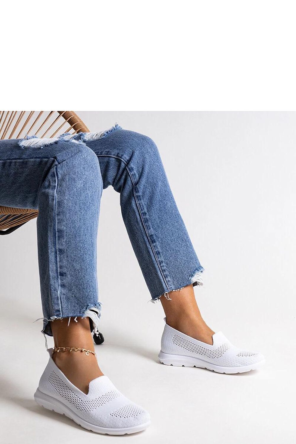   Białe tenisówki na piankowej podeszwie Rahima - Solea 