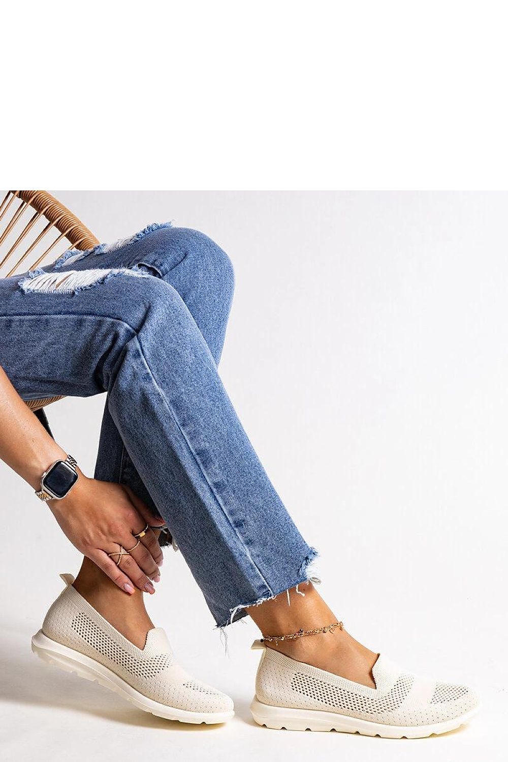   Beżowe tenisówki na piankowej podeszwie Rahima - Solea 