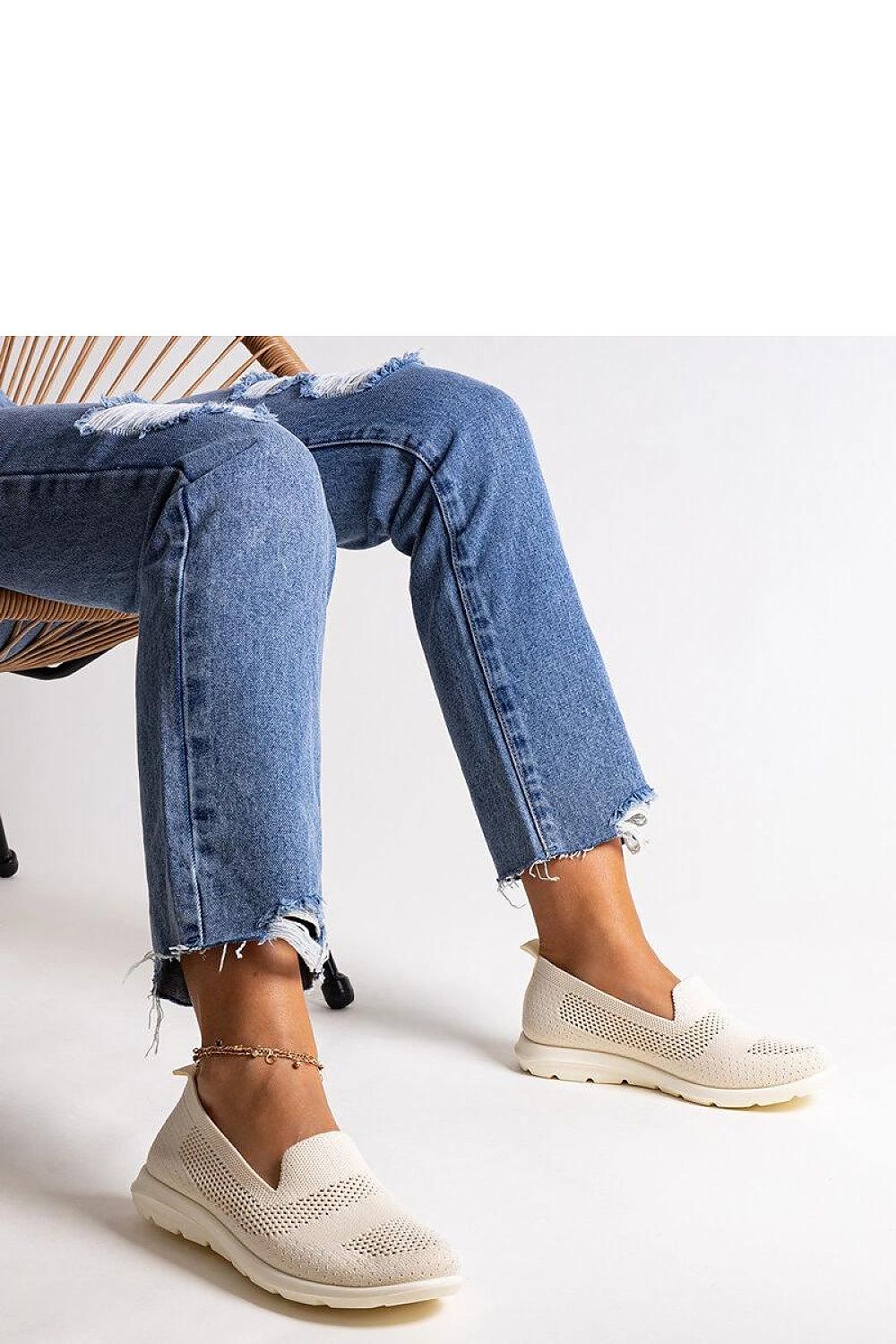   Beżowe tenisówki na piankowej podeszwie Rahima - Solea 