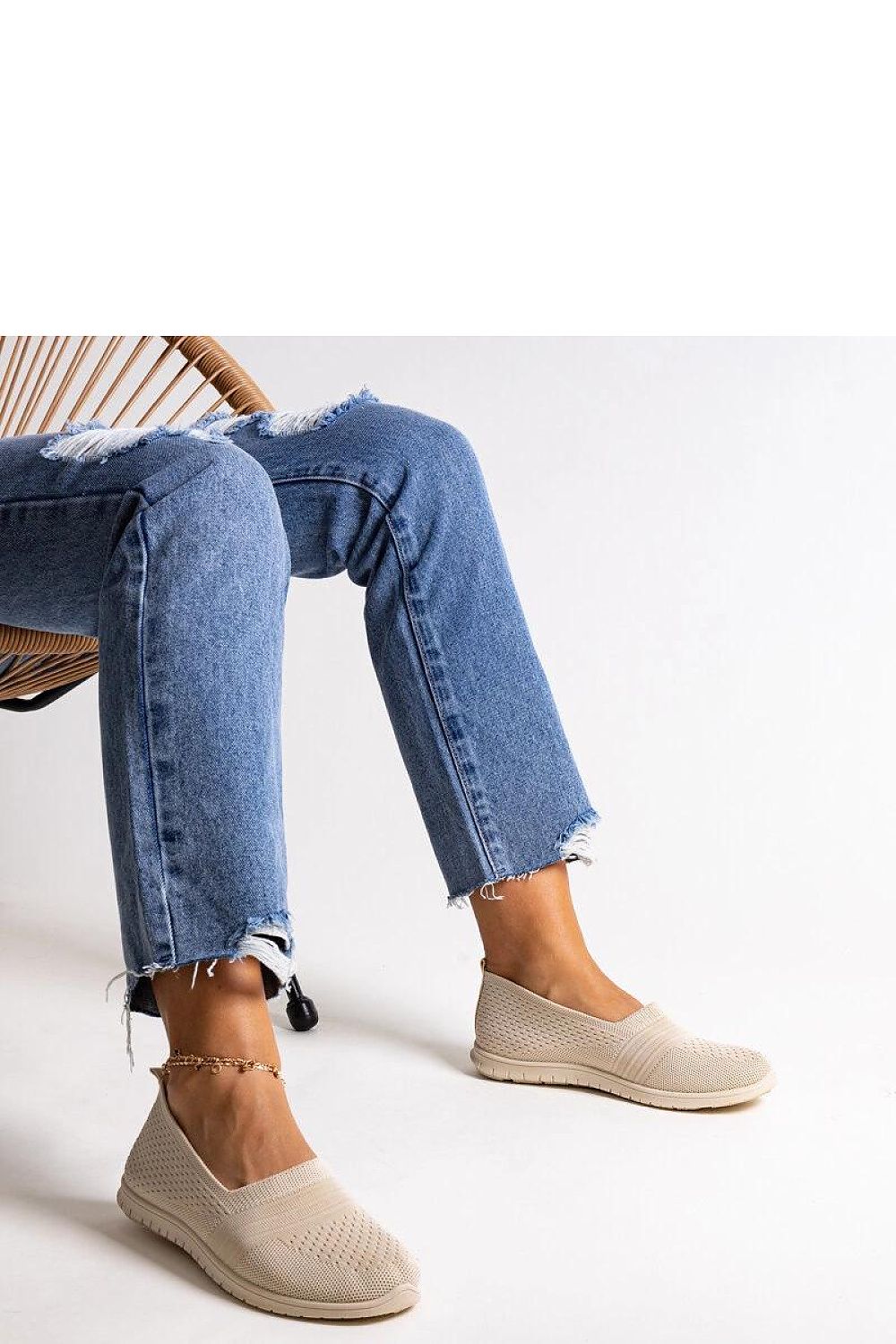   Beżowe wsuwane tenisówki Shalha - Solea 