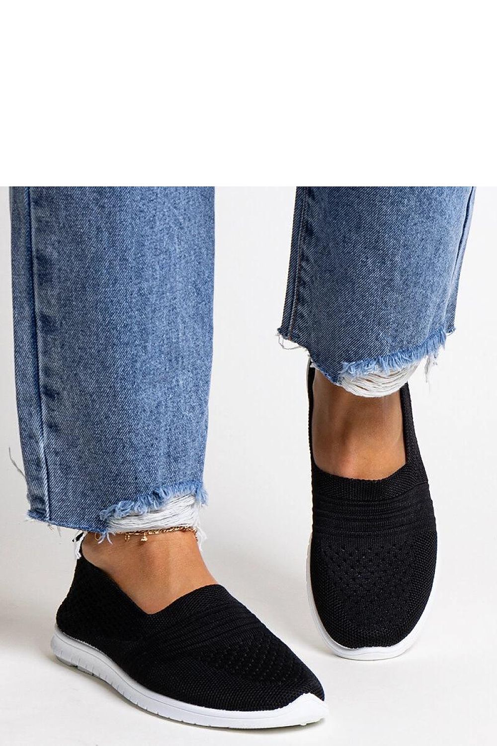   Czarne wsuwane tenisówki Shalha - Solea 