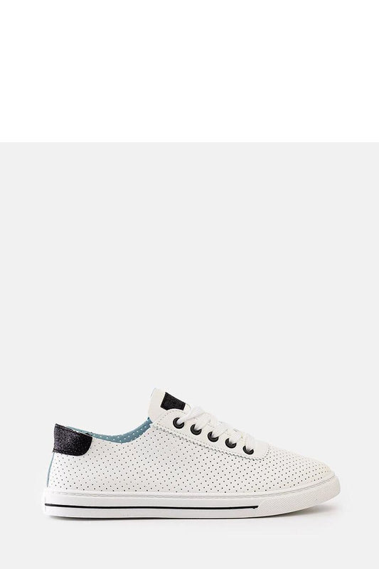   Białe perforowane sneakersy Ruala - Solea 