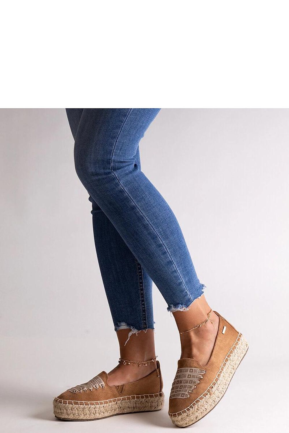   Brązowe espadryle Big Star JJ274892 - Solea 