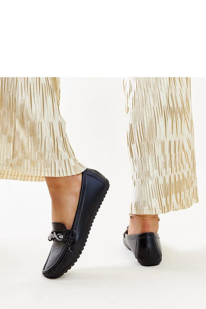   Czarne mokasyny zdobione cyrkoniami Adiba - Solea 